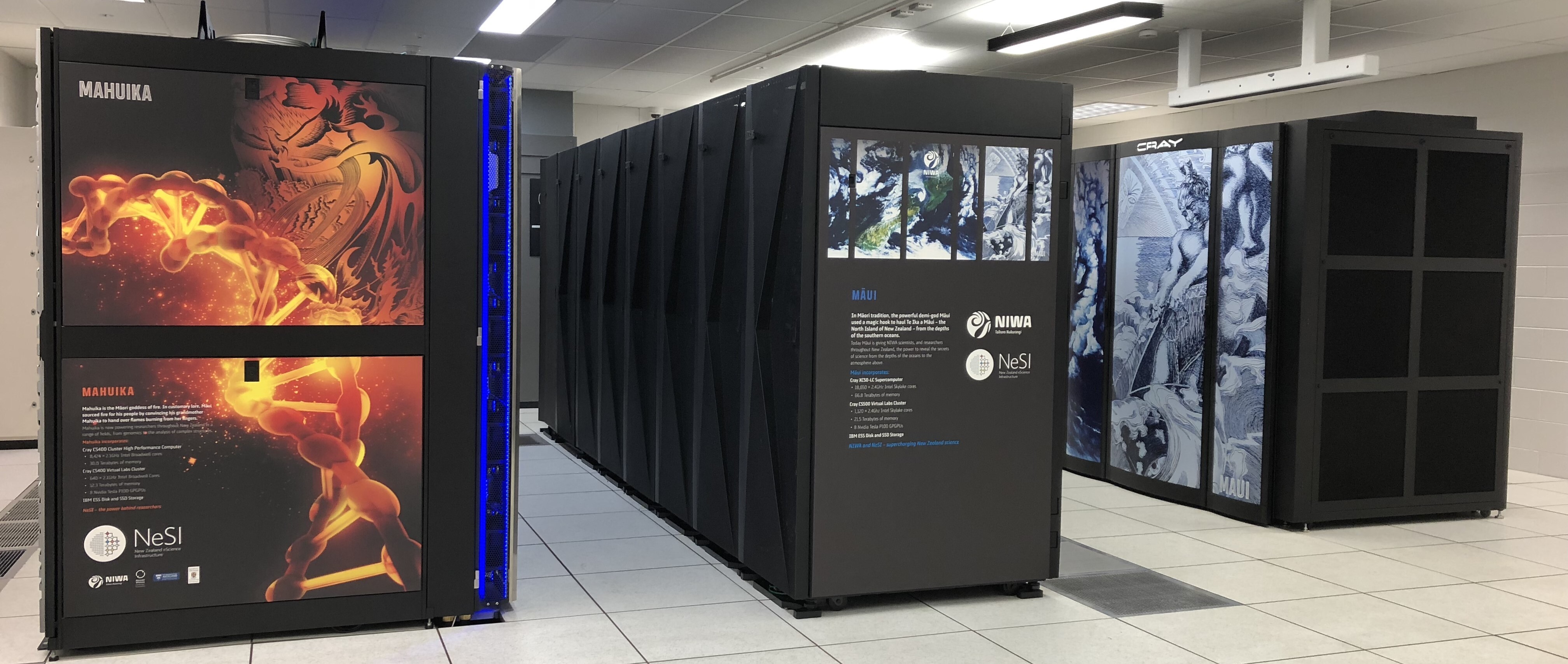 An image of the REANNZ HPCs
