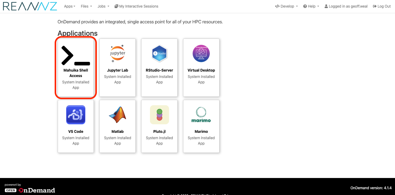 mahuika_shell_access