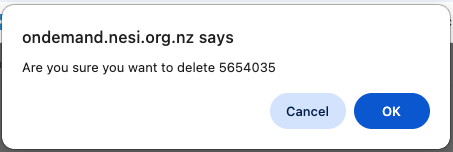 Pop-Up about Cancelling Job
