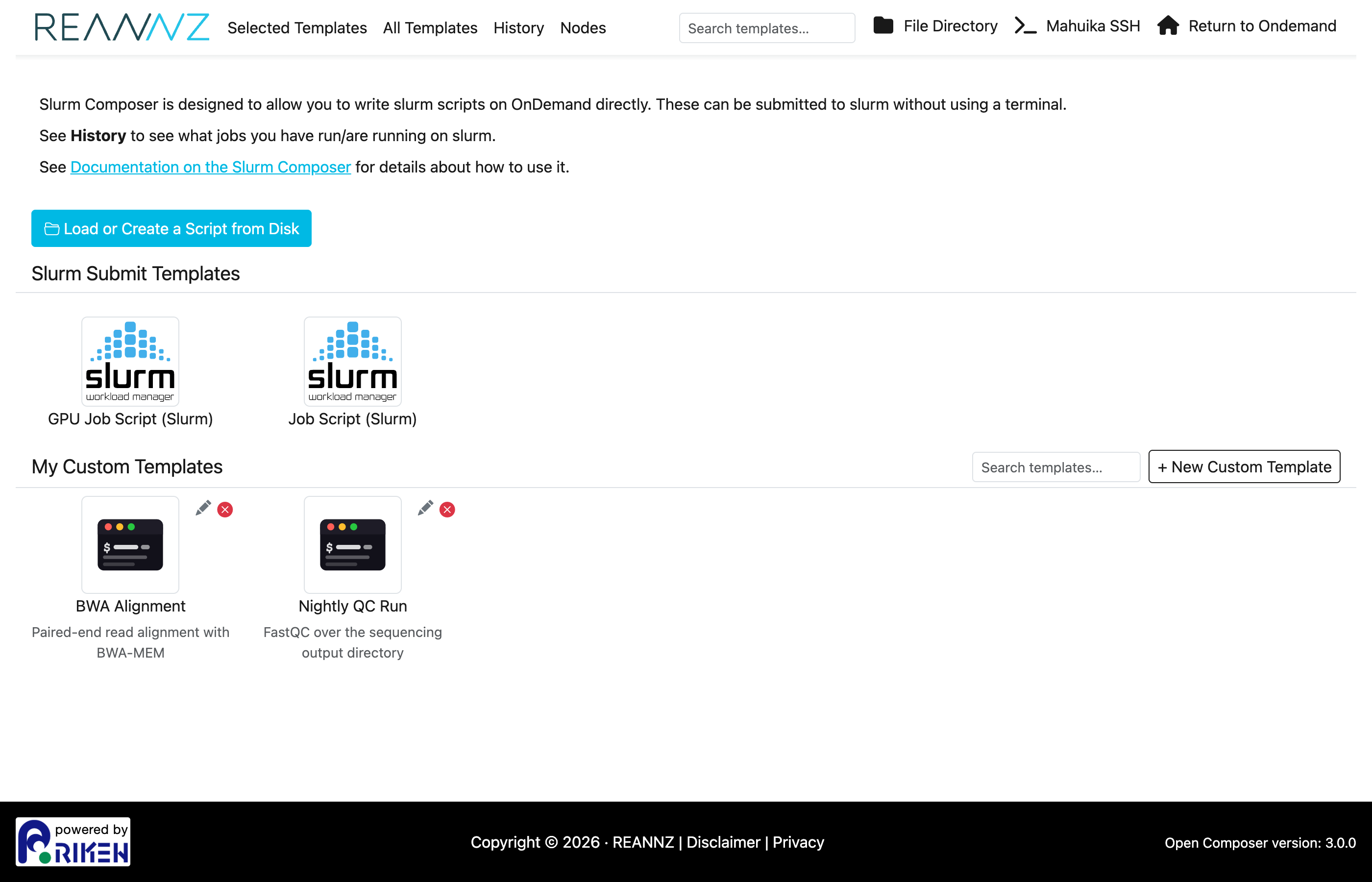 Slurm Composer home page