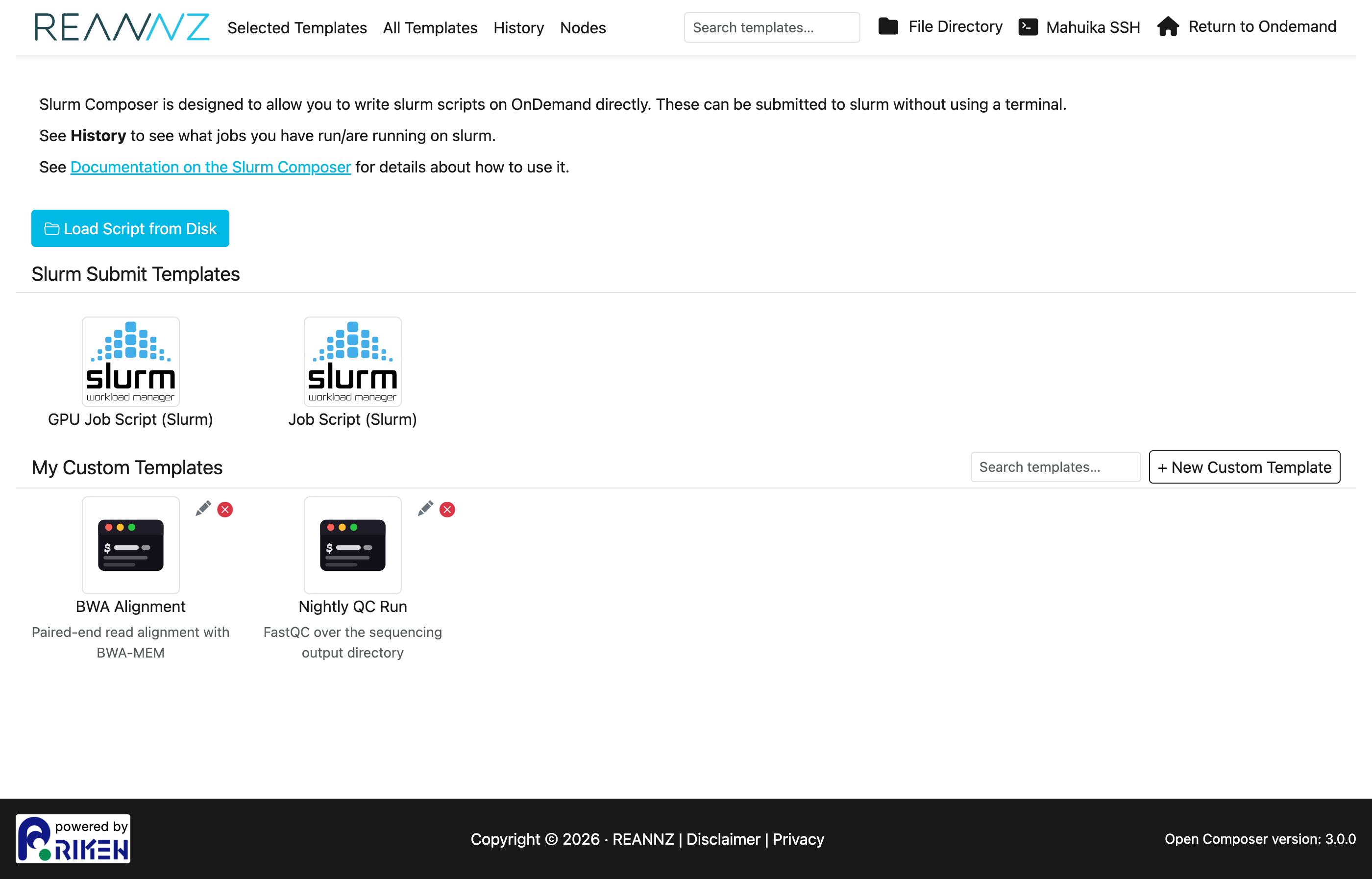 Slurm Composer home page