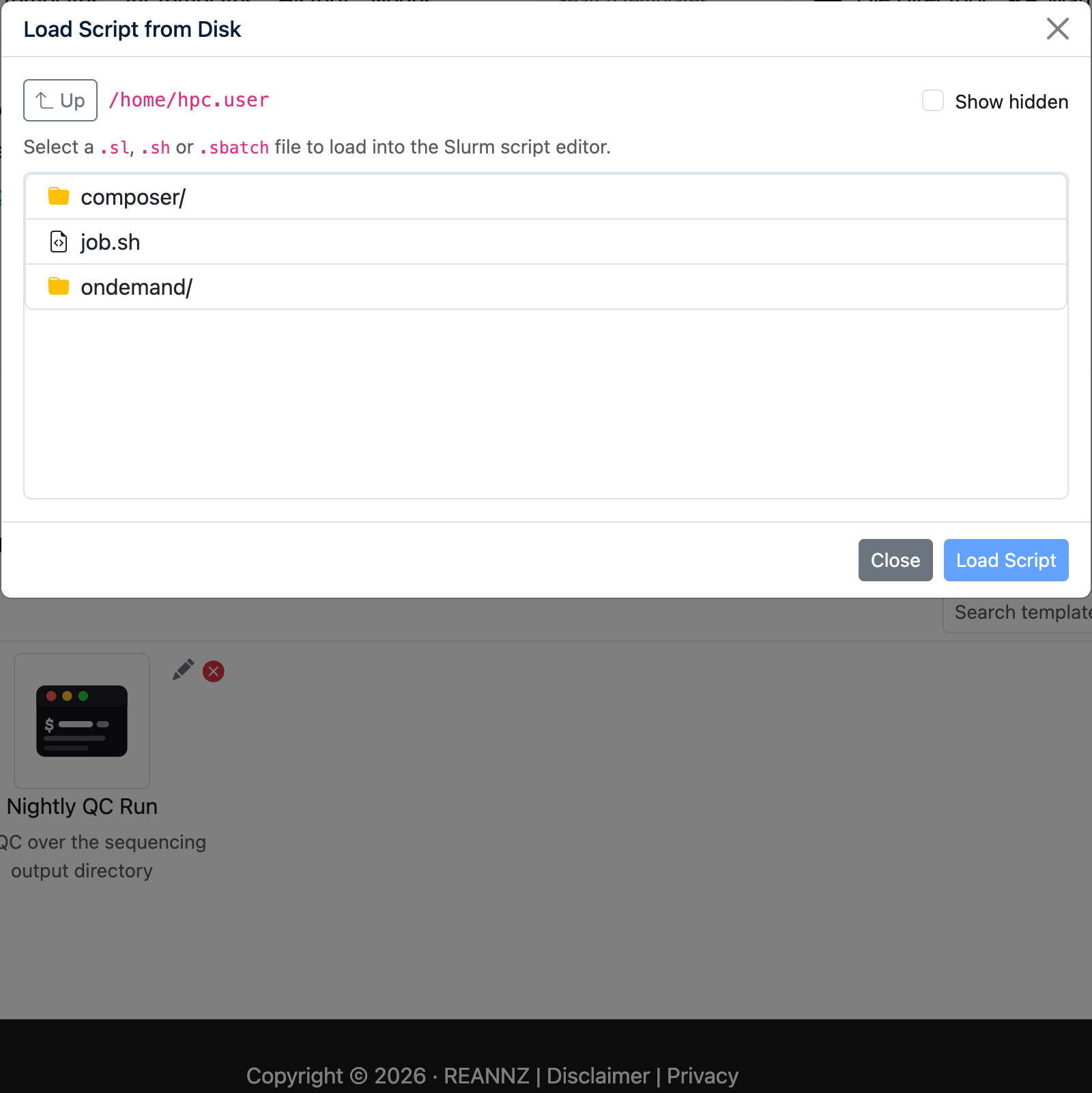 Load Script from Disk